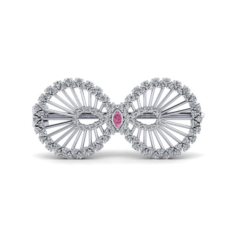 Rhodolite Garnet Brooch Tramline