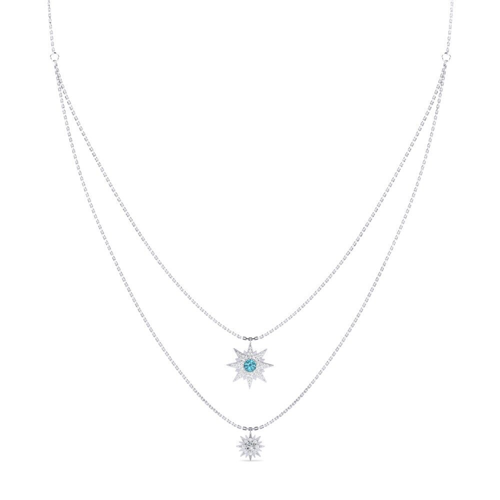 Blue Zircon Women's Necklace Tramonto