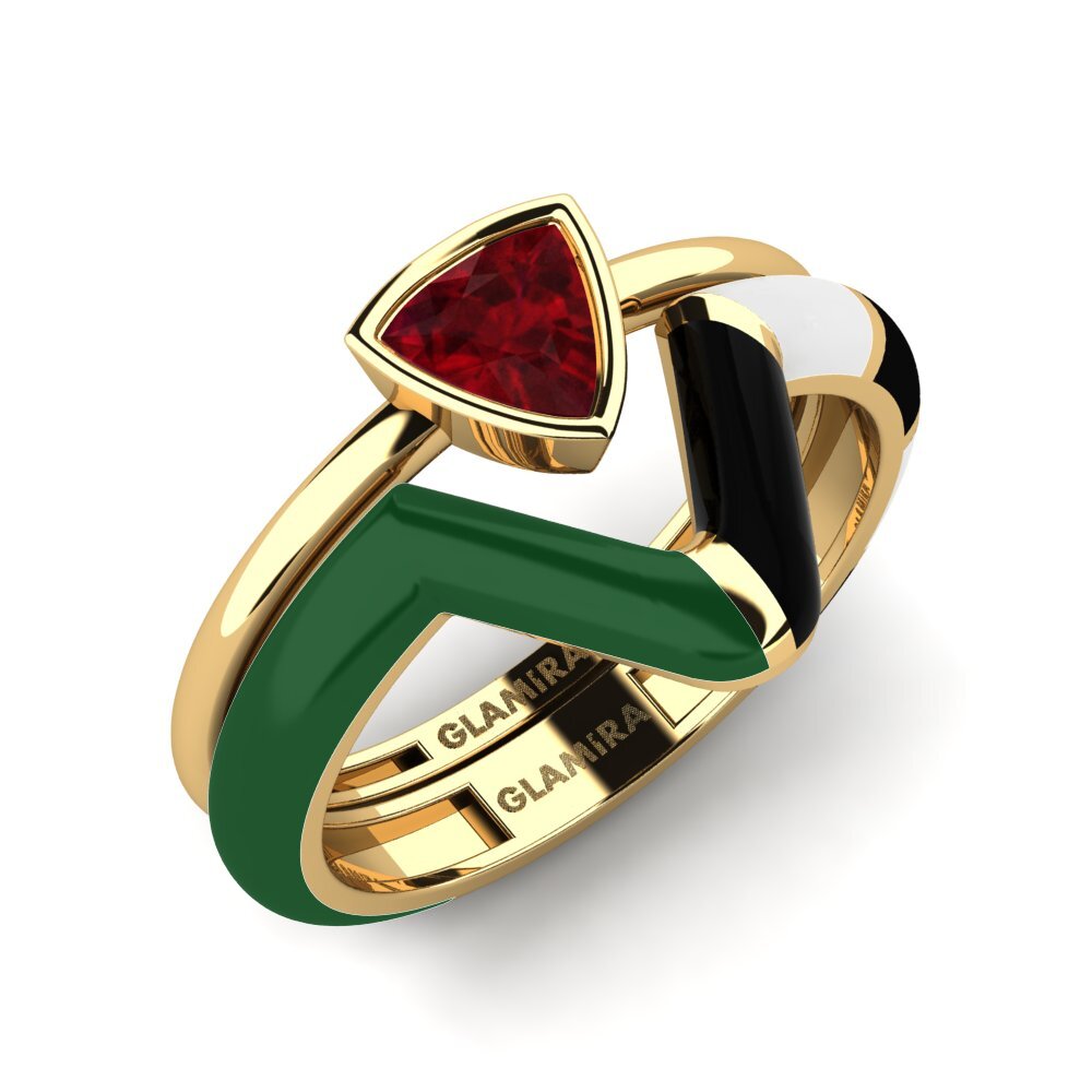 Rubino Anello impilabile Tranglo SET