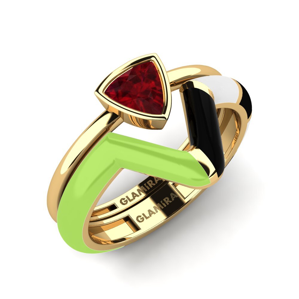 Rubino Anello impilabile Tranglo SET
