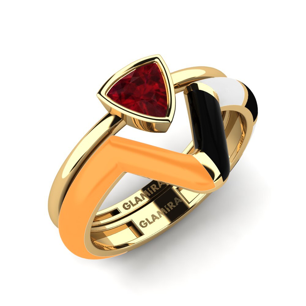 Rubino Anello impilabile Tranglo SET