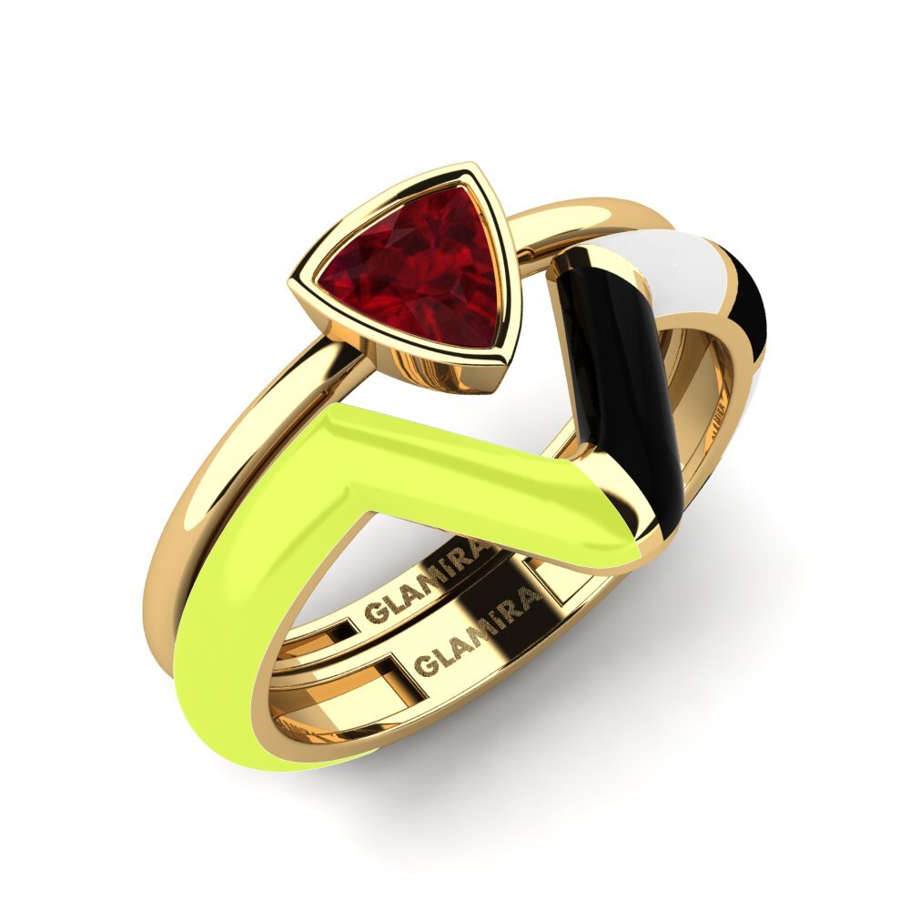 Rubino Anello impilabile Tranglo SET