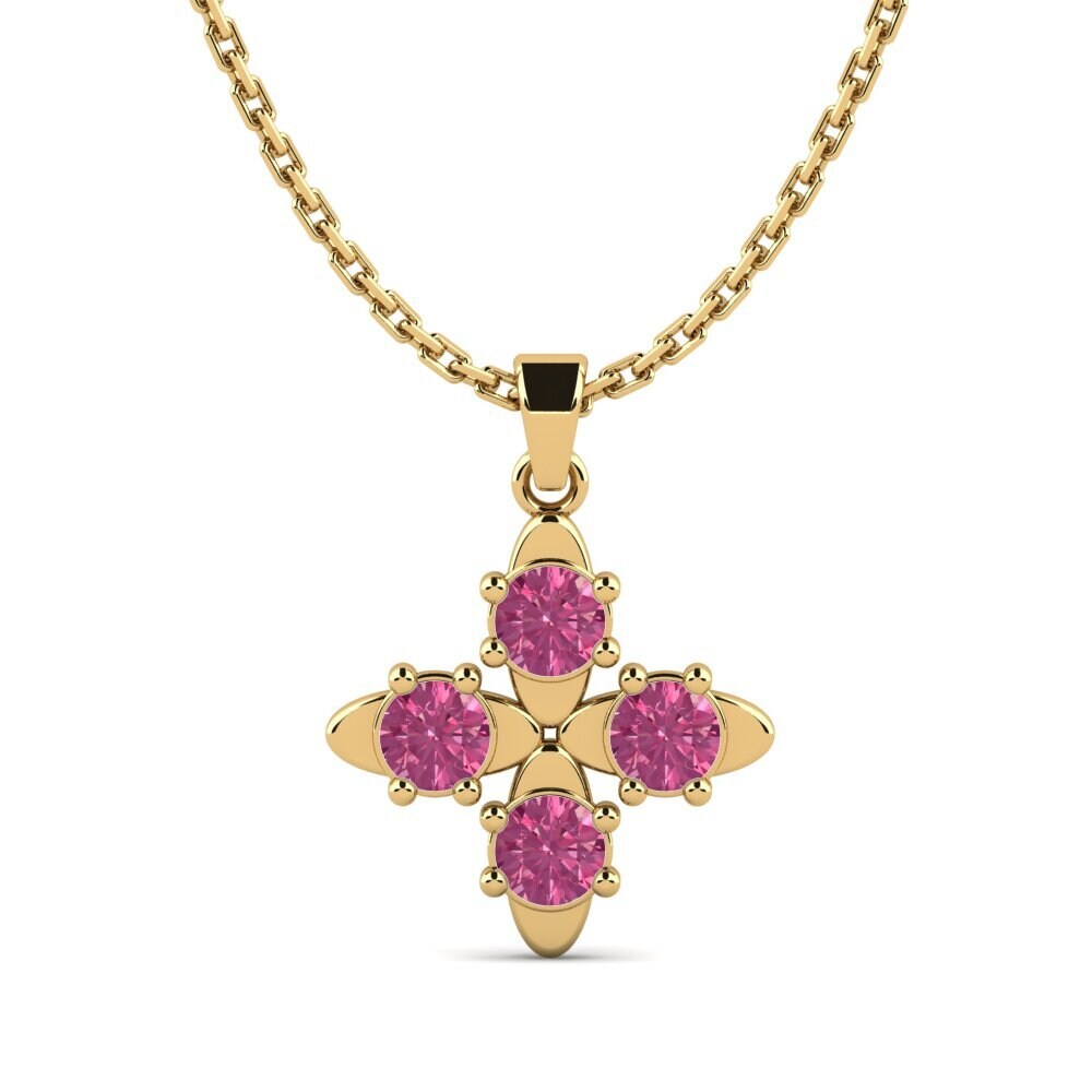 Pink Tourmaline Women's Pendant Transu
