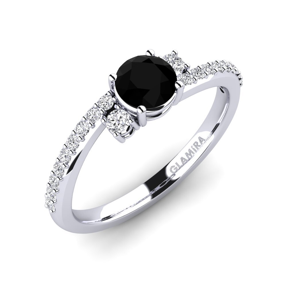 Black Diamond Engagement Ring Trapinch