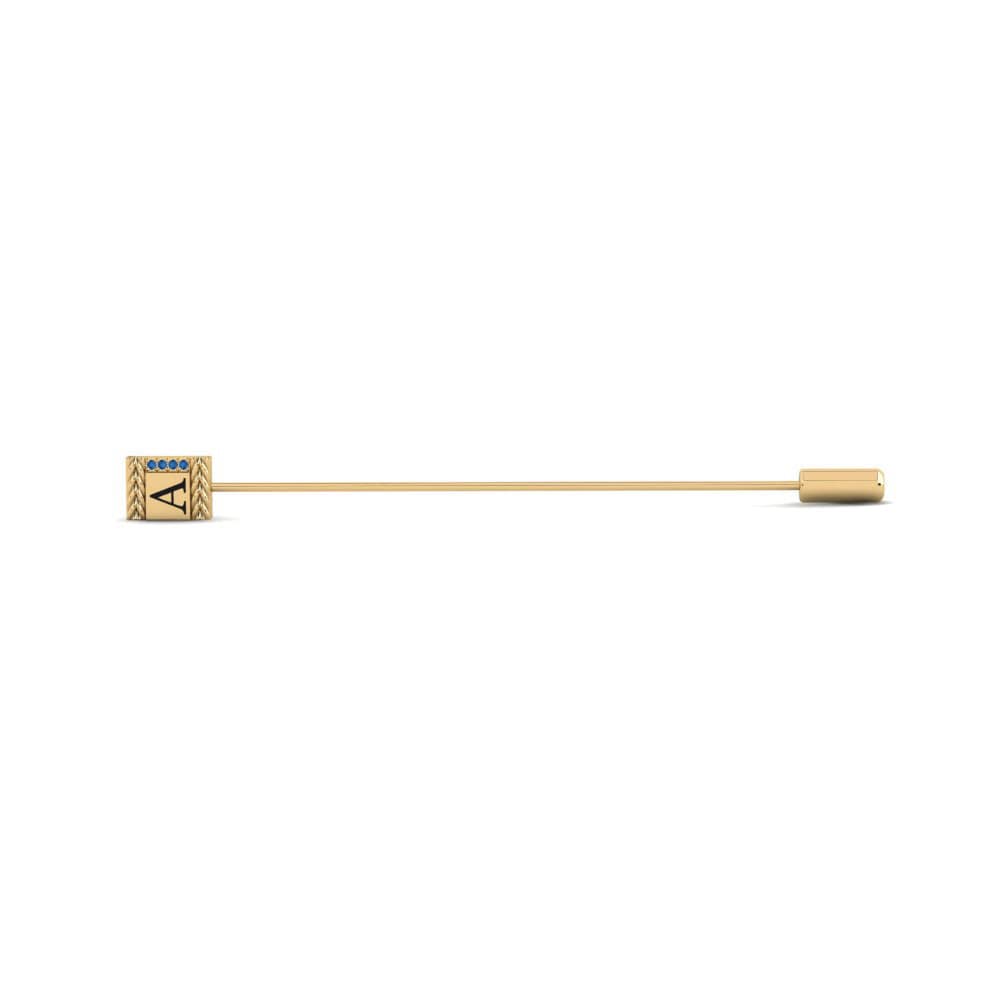 Dark Blue Zirconia Lapel Pin Trappe