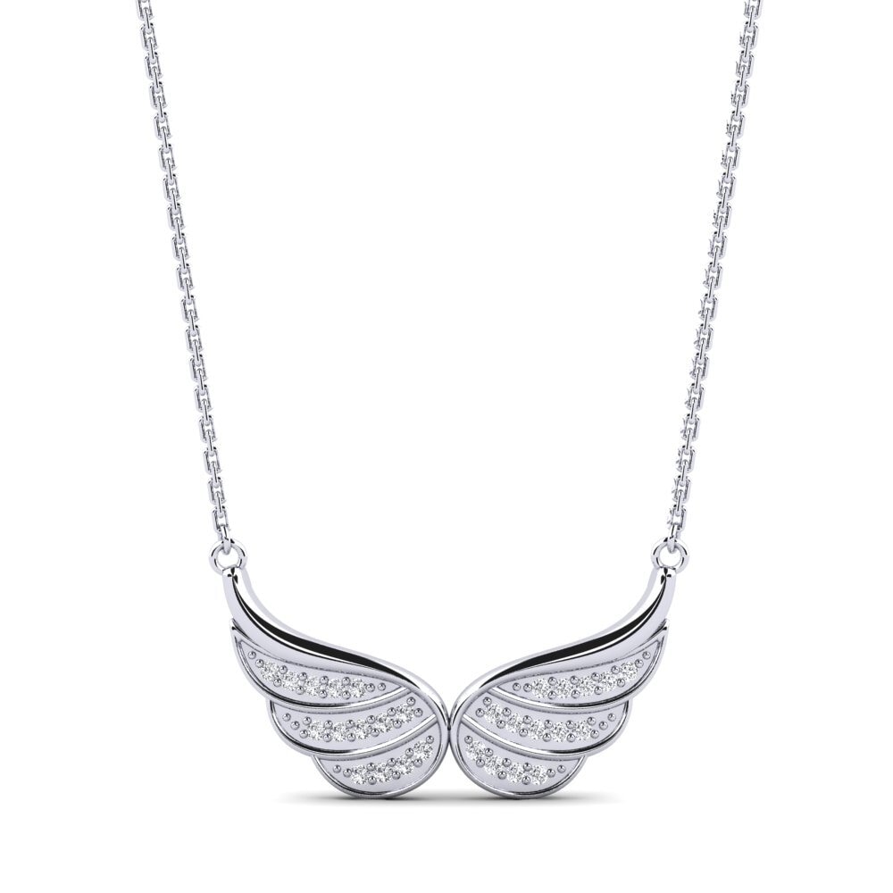 18ct White Gold Women's Necklace Trasiya