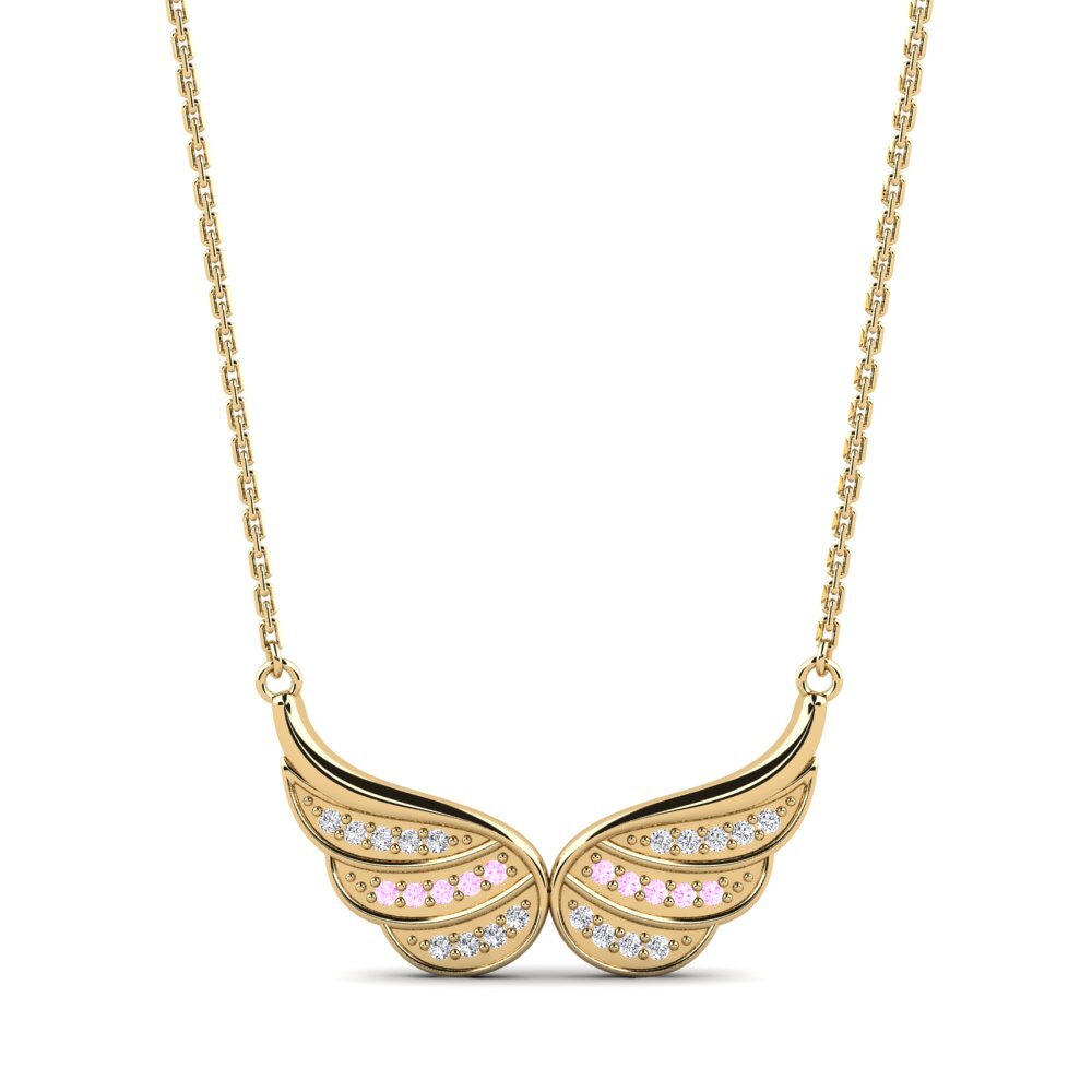 Pink Sapphire Women's Necklace Trasiya