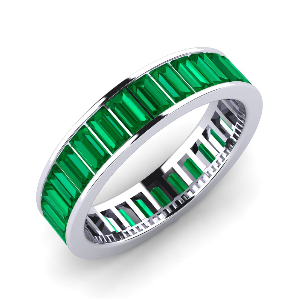 Plata 925 Circonita Verde Anillo Travis