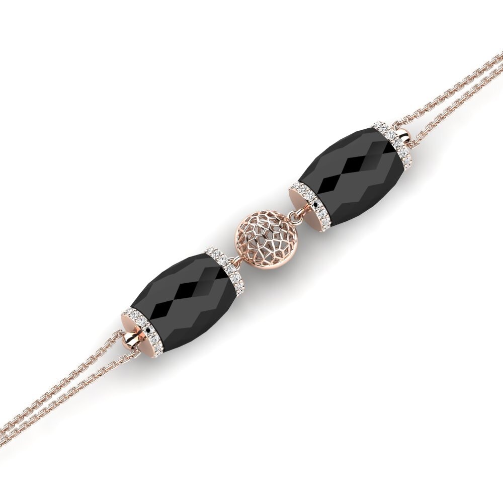 14k Oro Rosa Moissanita Pulsera de Mujer Treiber
