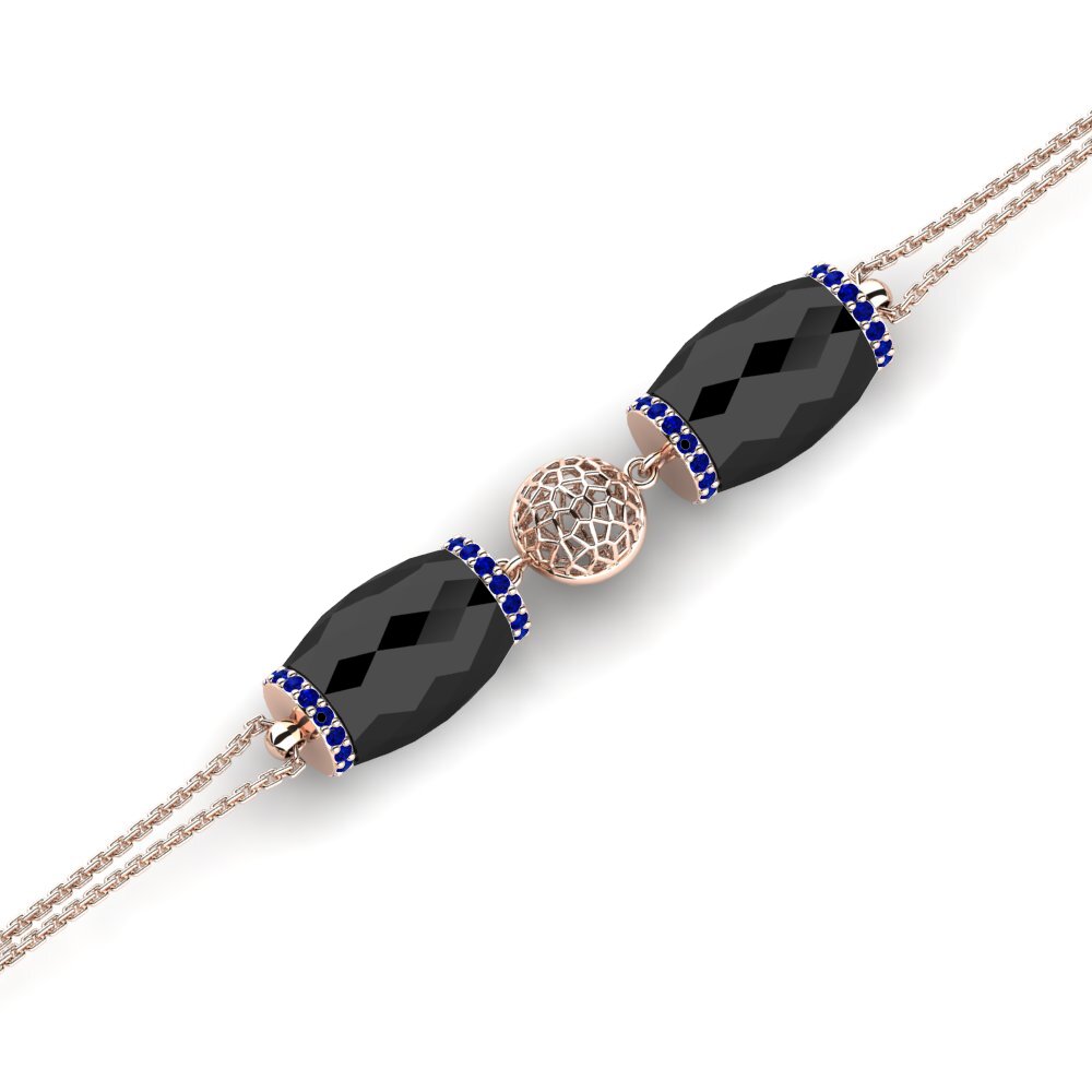 18k Oro Rosa Zafiro Pulsera de Mujer Treiber