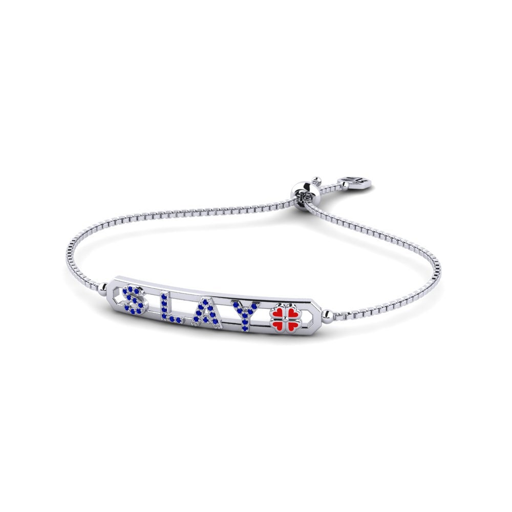 18ct White Gold Sapphire Women's Bracelet Trenchold