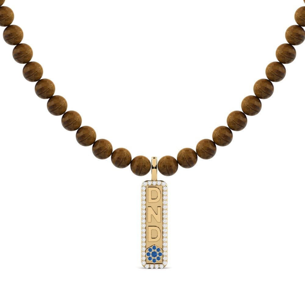 Dark Blue Zirconia Men's Necklace Tresia