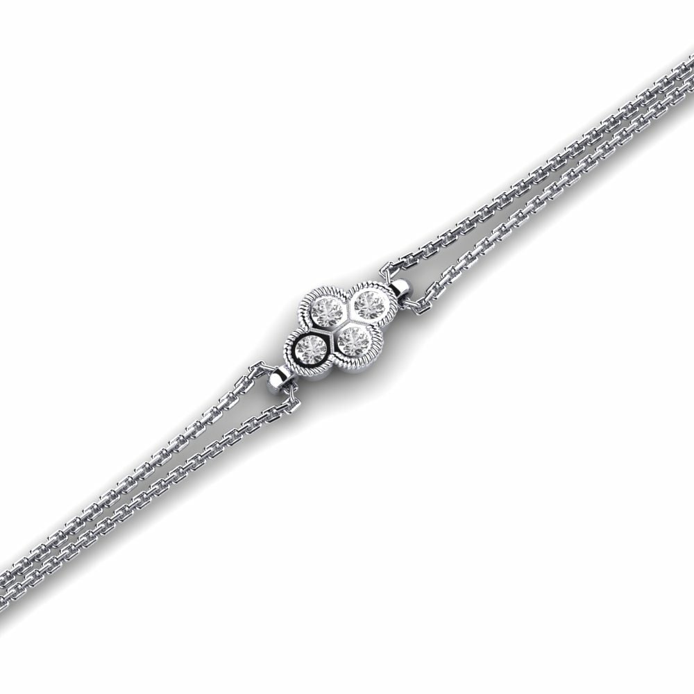 Damen armband Tressa Weißer Saphir