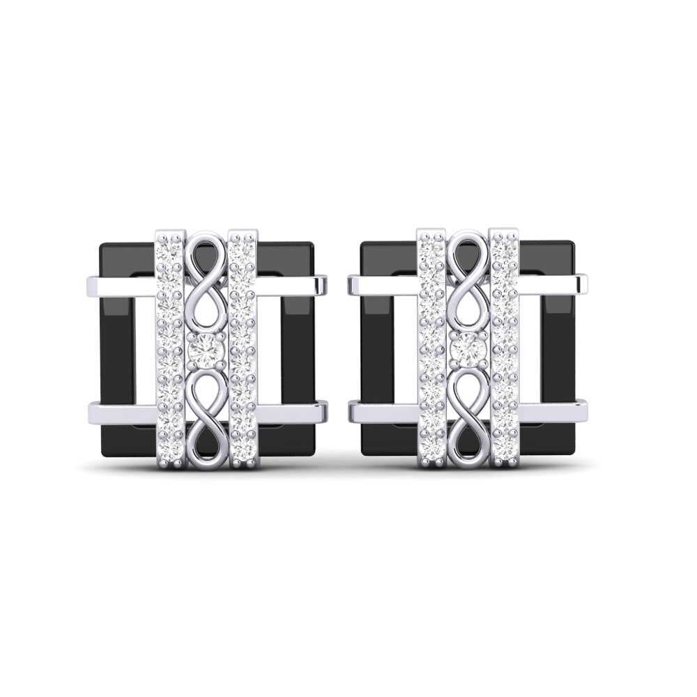 925 Prata de lei diamante-safira Brincos Feminino Treva