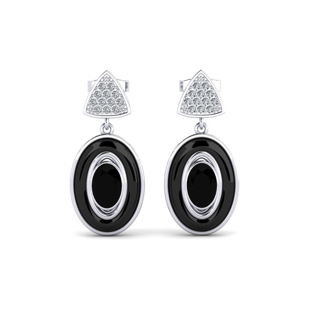 Black Onyx Women's Earring Trierty