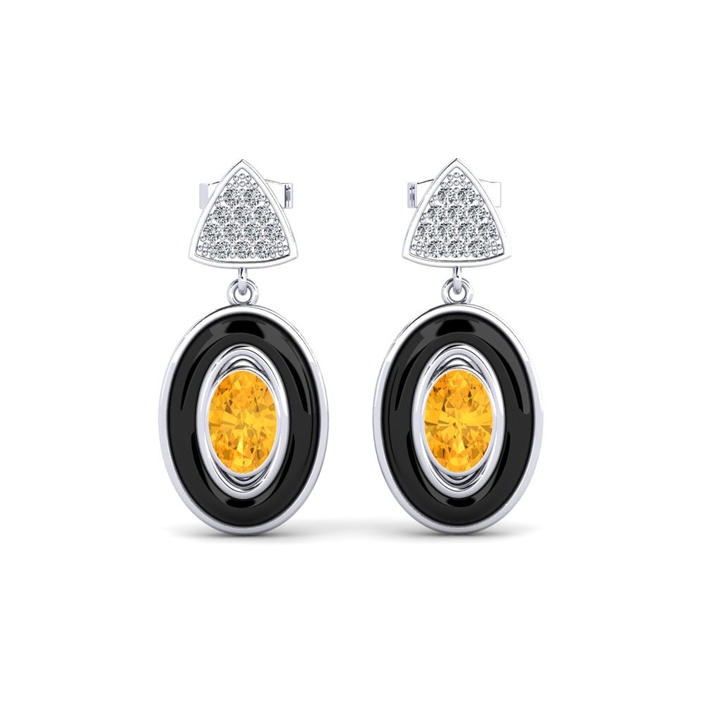 Citrine Women's Earring Trierty