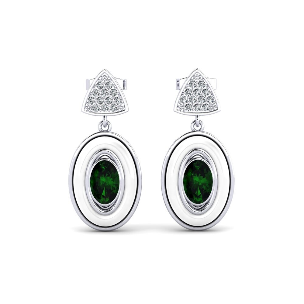 Green Tourmaline Women's Earring Trierty