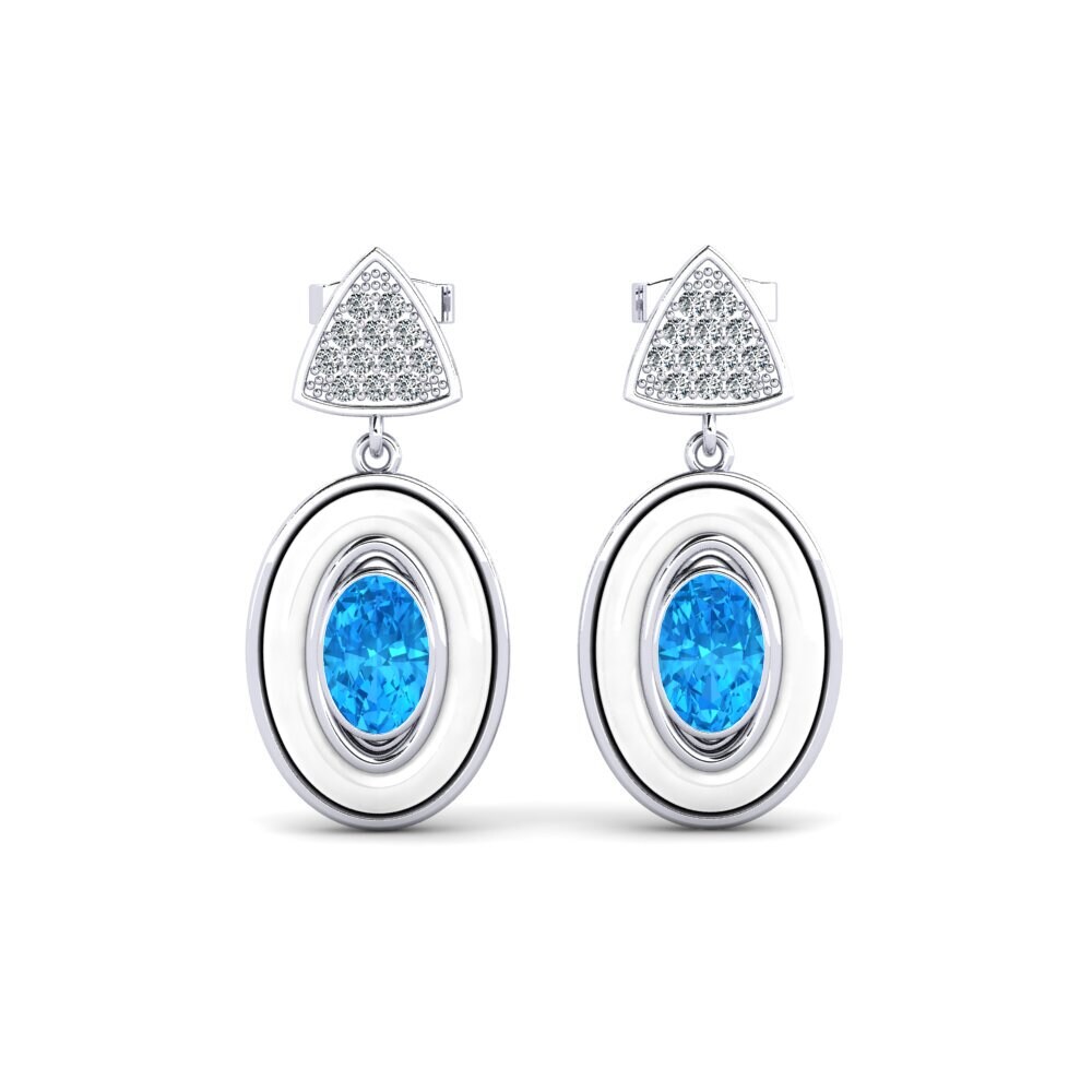 Blue Topaz Women's Earring Trierty