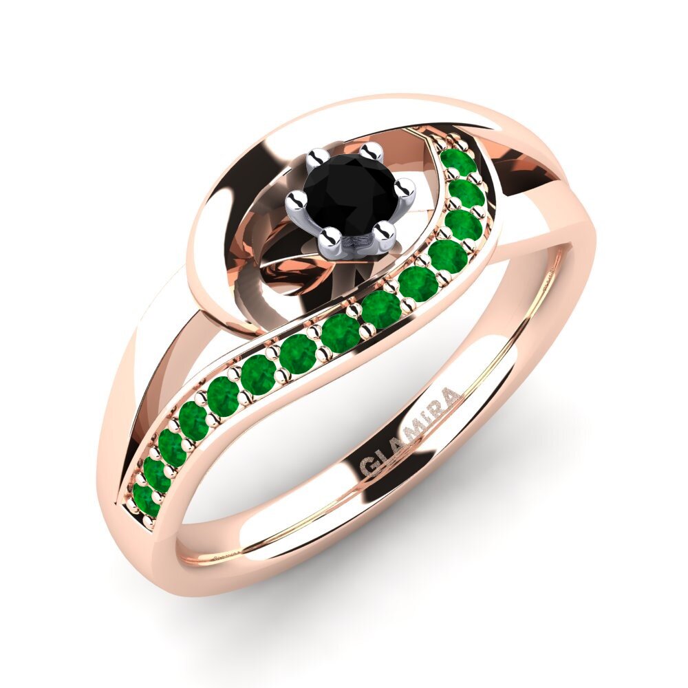 14ct Rose & White Gold Engagement Ring Trina 0.1 crt