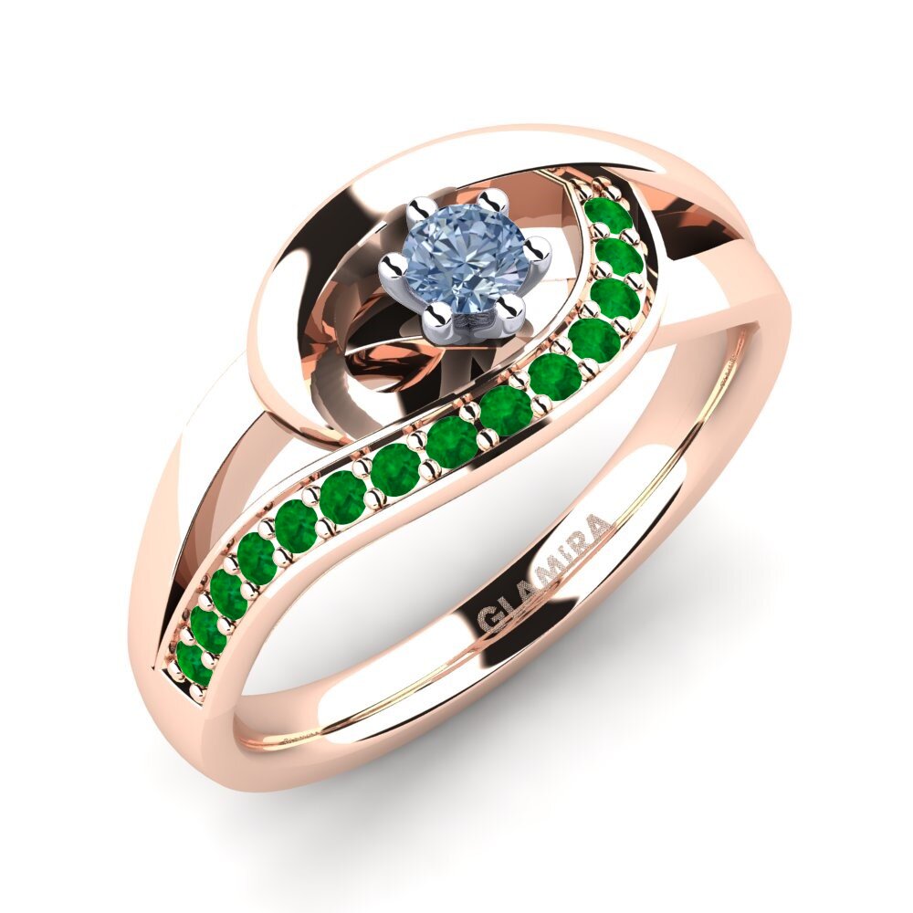Blue Diamond Engagement Ring Trina 0.1 crt