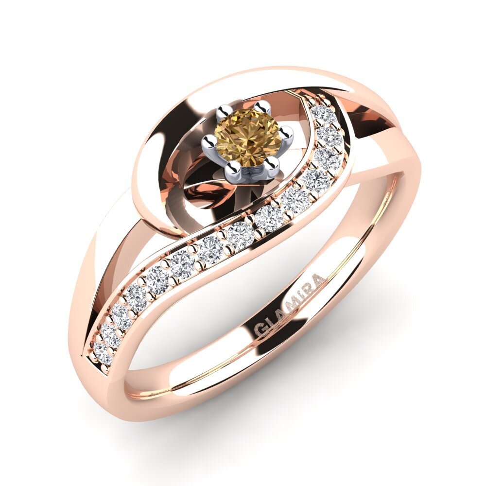 Brown Diamond Engagement Ring Trina 0.1 crt