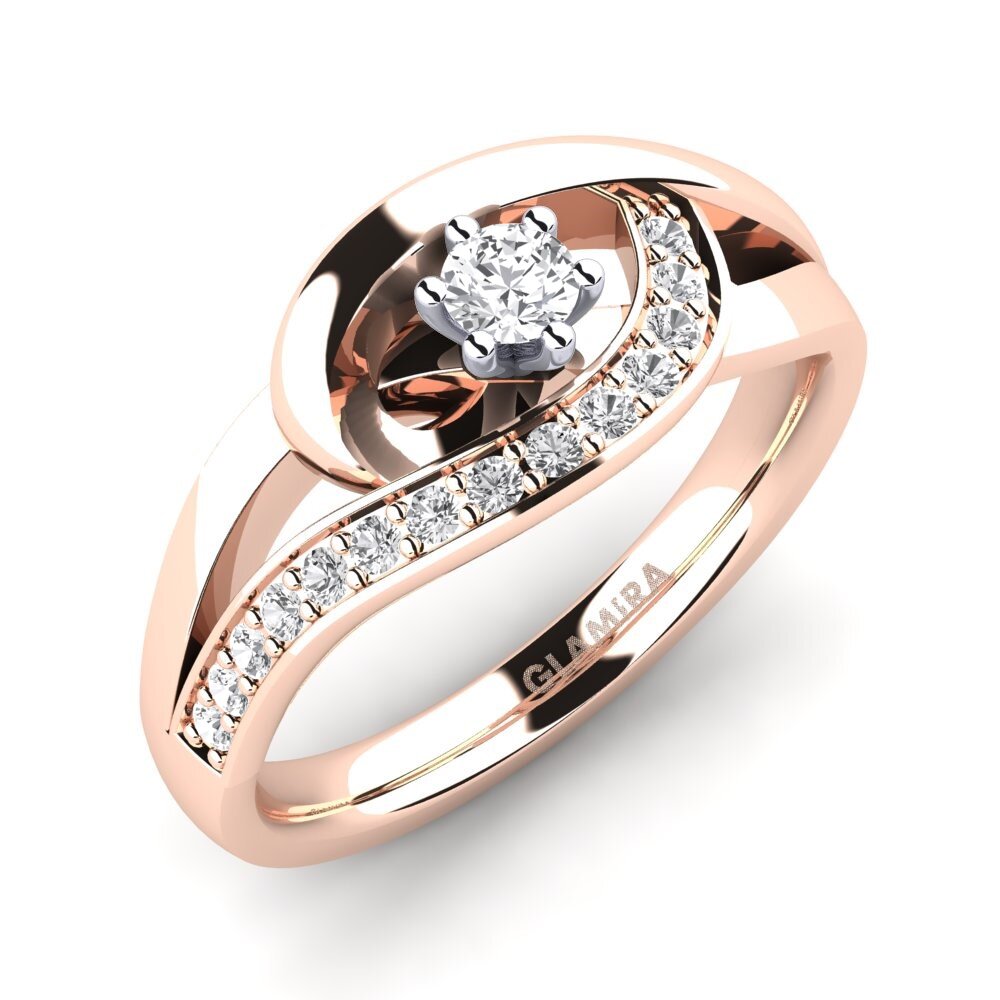 White sapphire Engagement Ring Trina 0.1 crt
