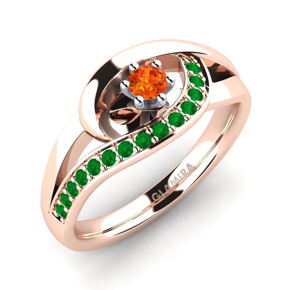 Turuncu Safir Kadın Yüzük Trina 0.1 crt