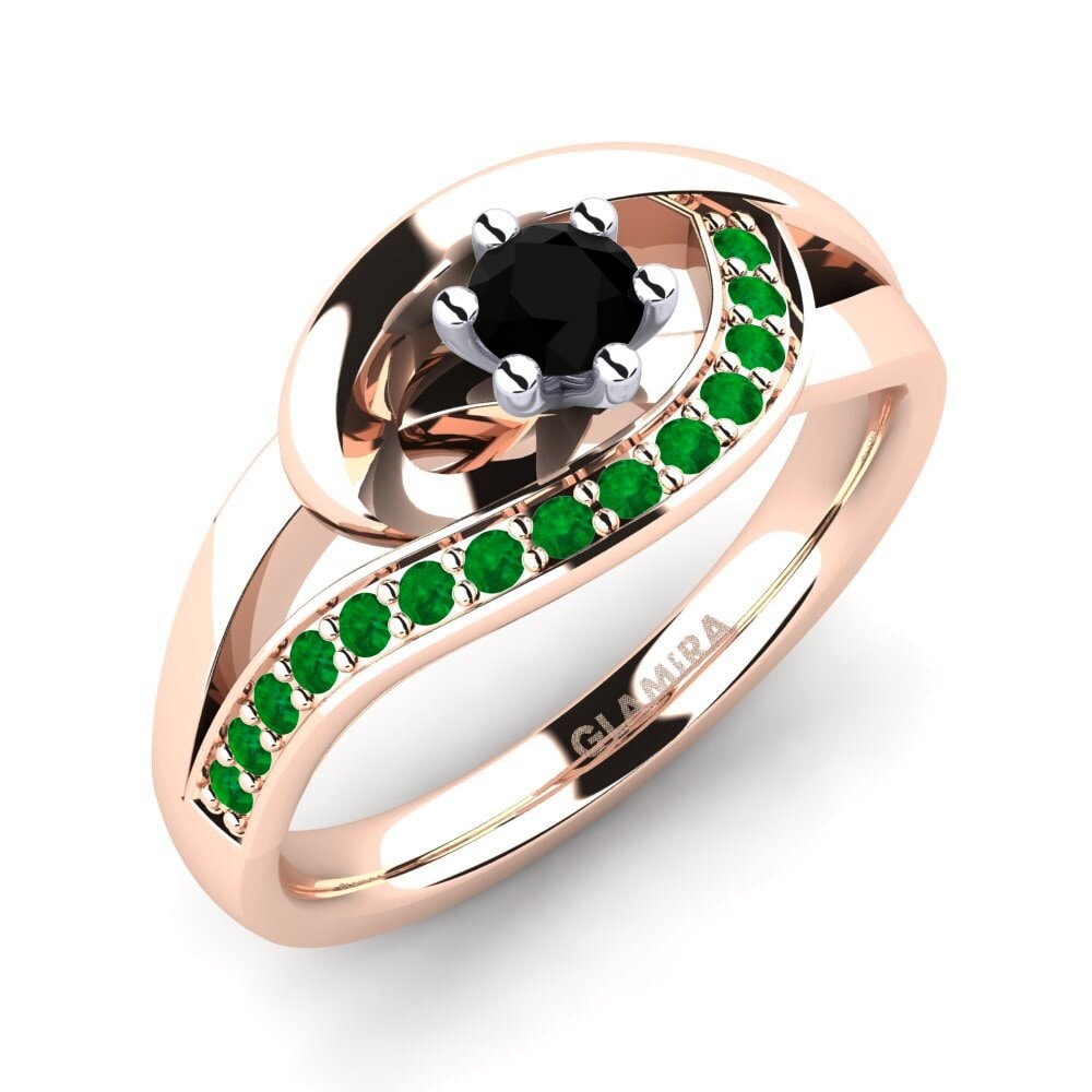 18K Rose & White Gold Engagement Ring Trina 0.16 crt
