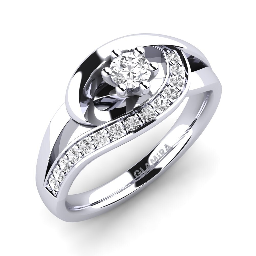 White sapphire Engagement Ring Trina 0.16 crt