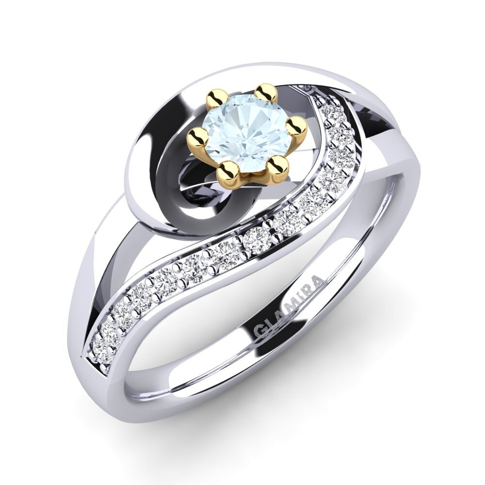 14ct White / Yellow Gold Engagement Ring Trina
