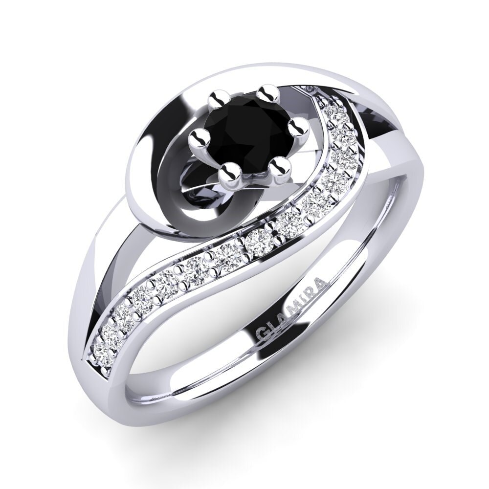 Black Diamond Engagement Ring Trina
