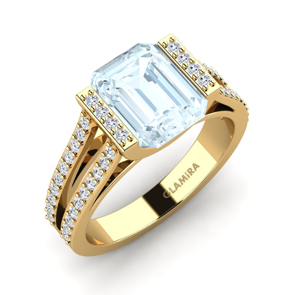 Aquamarine Engagement Ring Trinetta
