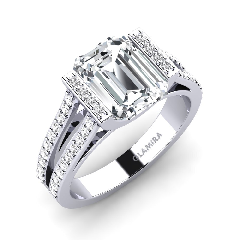 18K Wit Goud Verlovingsring Trinetta