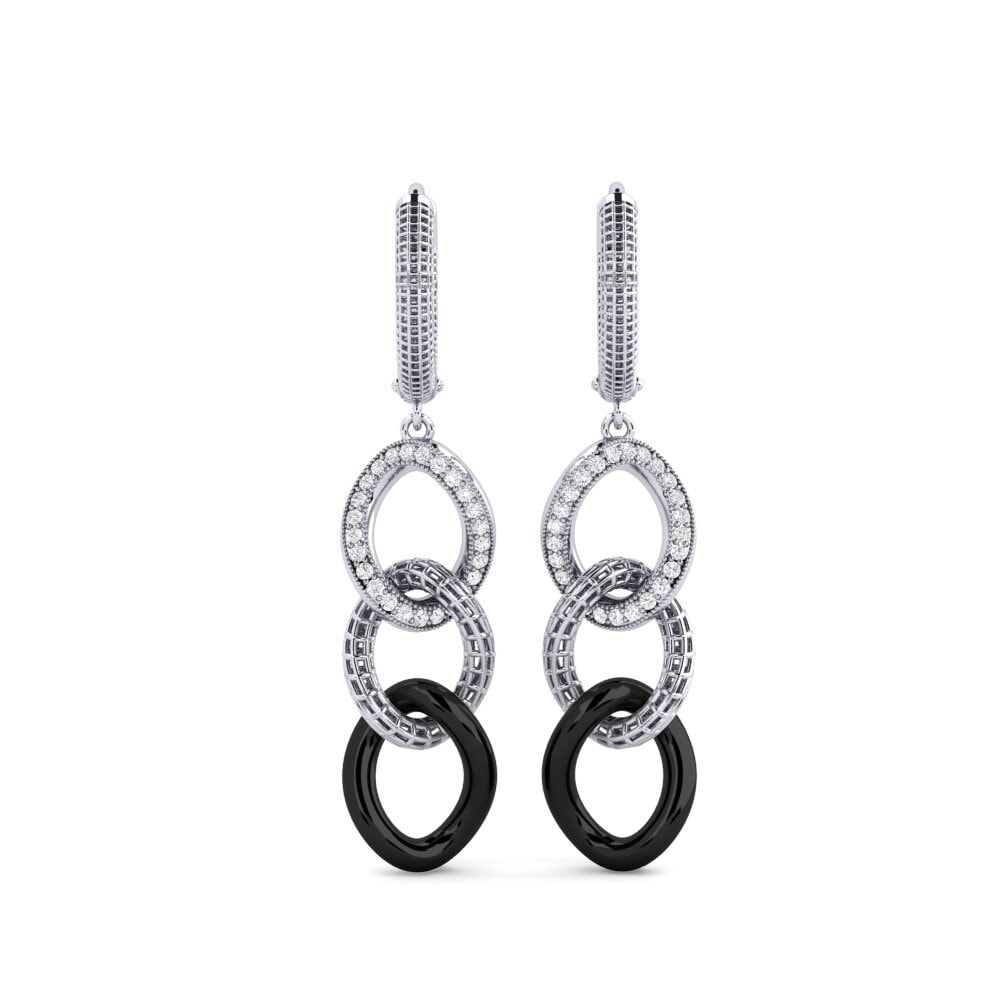 925 Prata de lei diamante-safira Brincos Feminino Trinh