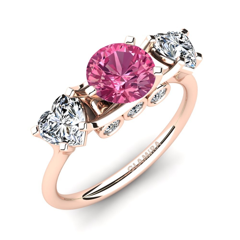 Pink Tourmaline Engagement Ring Trissina