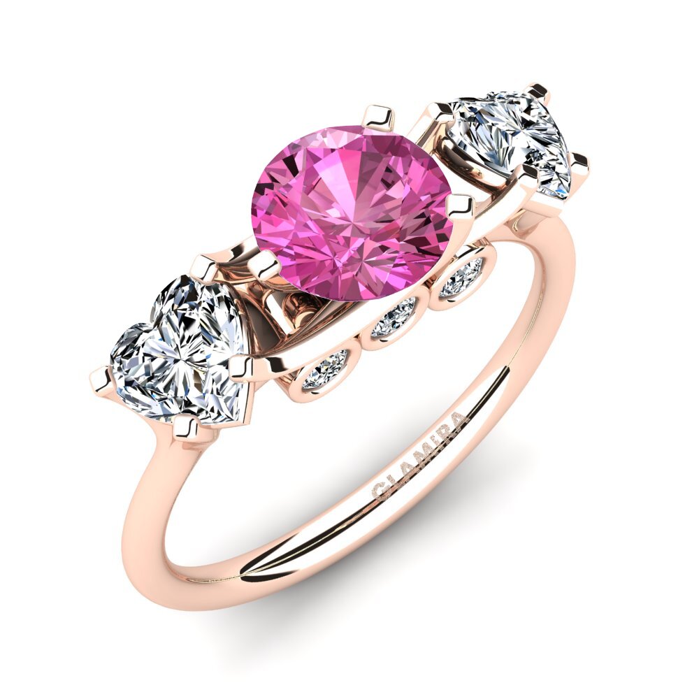 Pink Topaz Engagement Ring Trissina