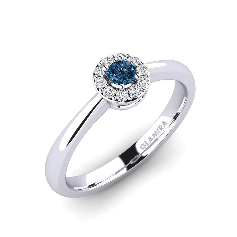 Blue Diamond Engagement Ring Tropius