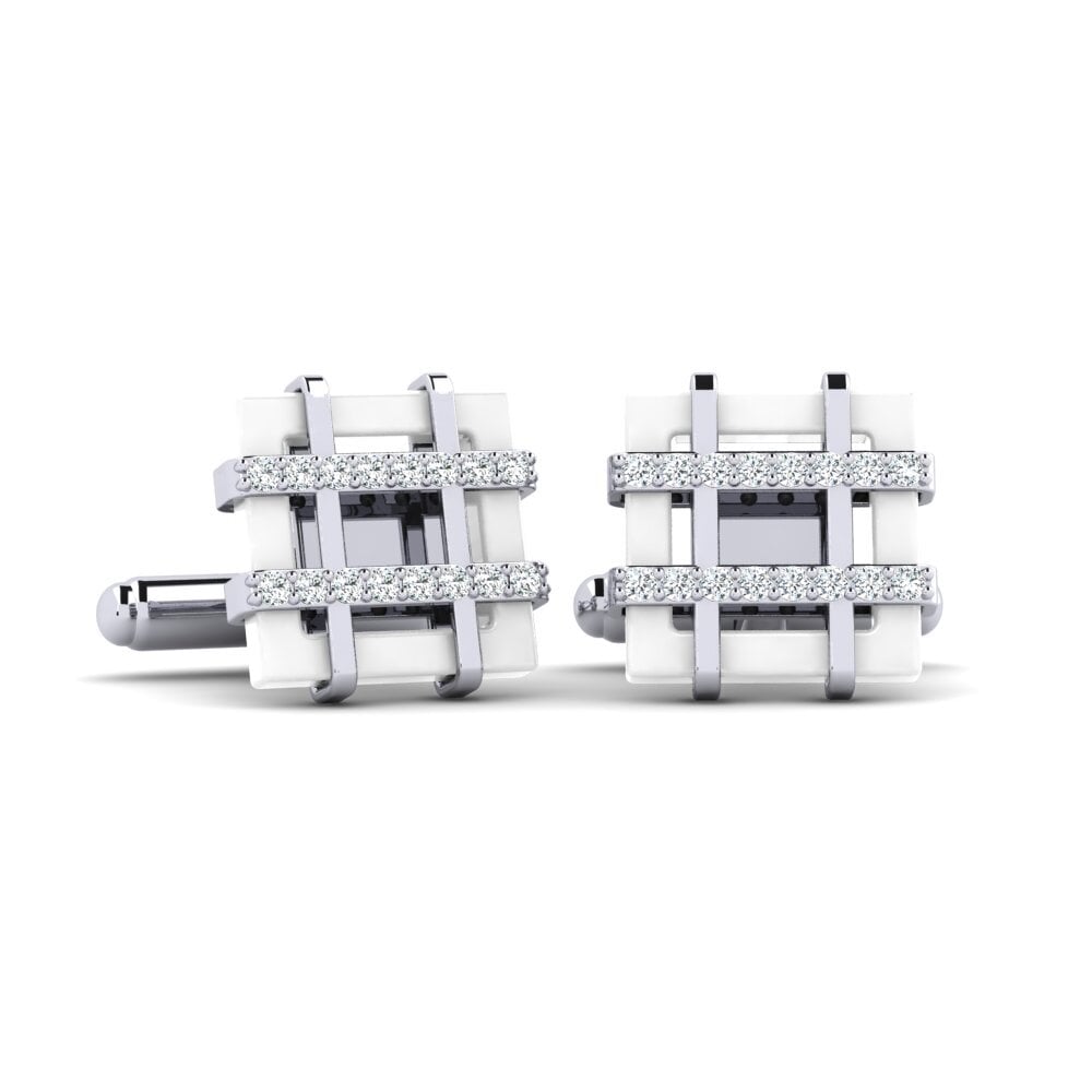 14ct White Gold Cufflink Trujillo