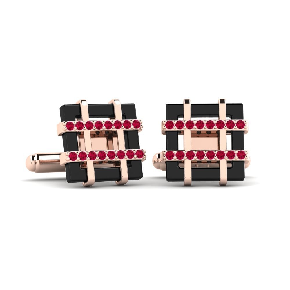 9k Oro Rosa Rubí Gemelo Trujillo