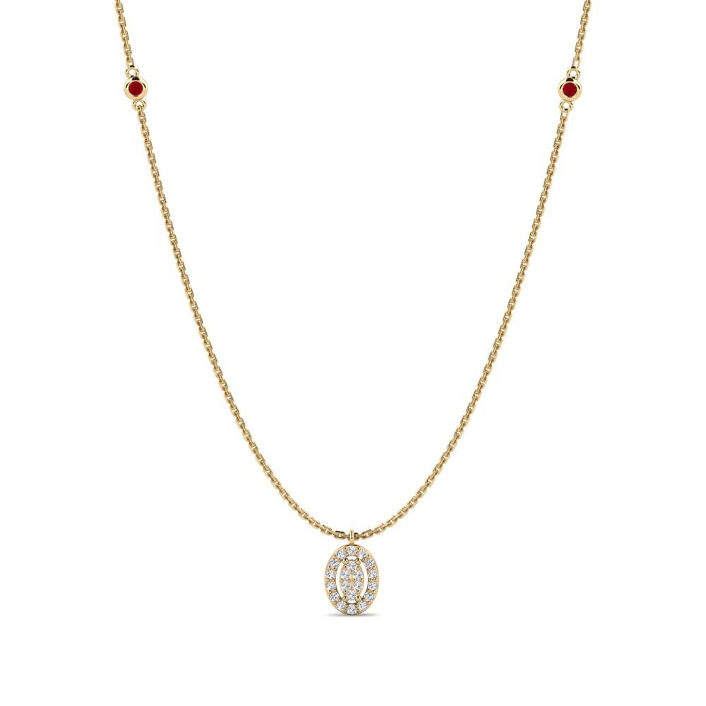 Red Zirconia Women's Necklace Tsari