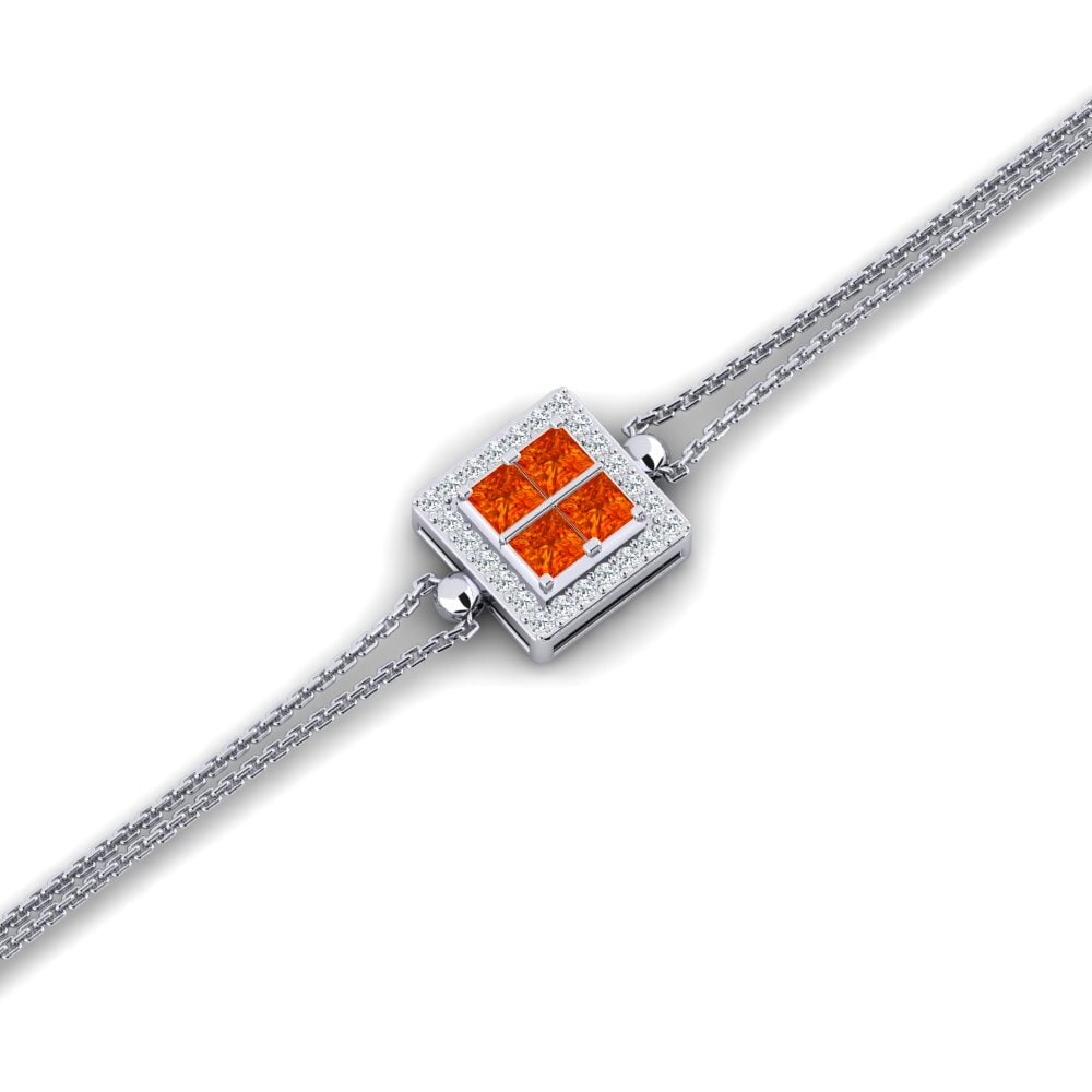 Princesa Zafiro Naranja Pulsera de Mujer Tsilivi