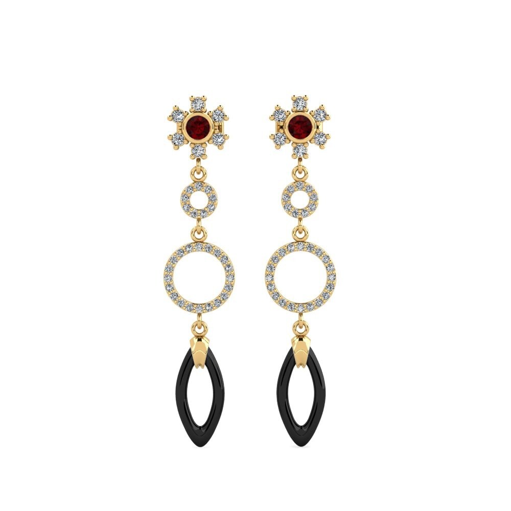 Garnet Women's Earring Tubale