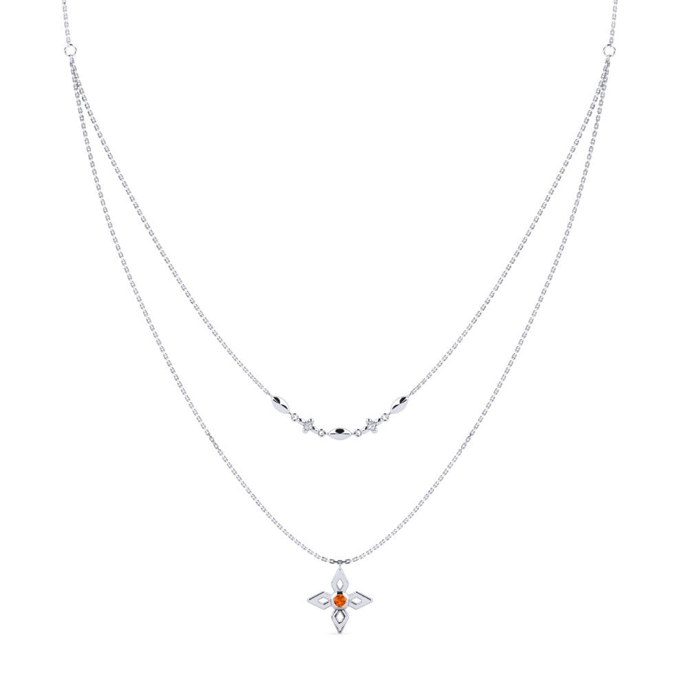 Zafiro Naranja Collar de Mujer Tubjusca