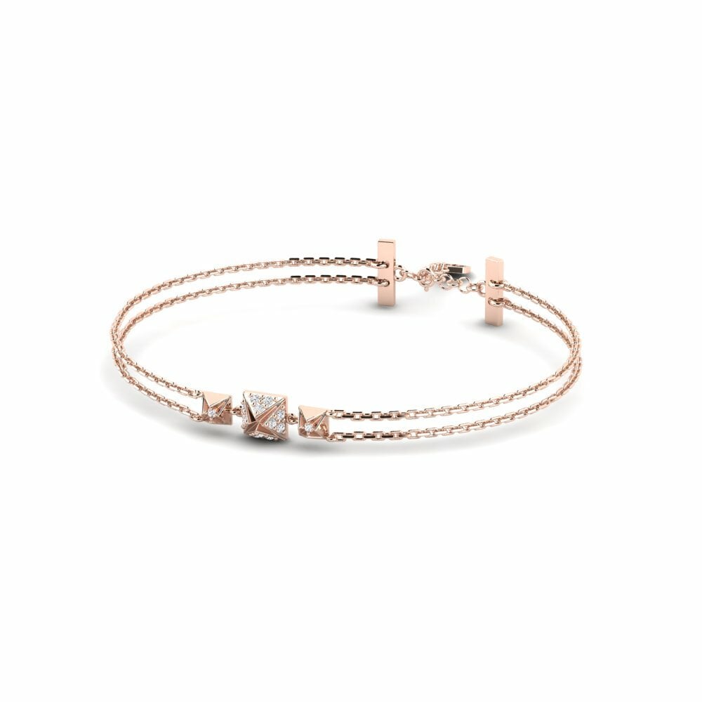 9k Oro Rosa Pulsera de Mujer Tulimanu