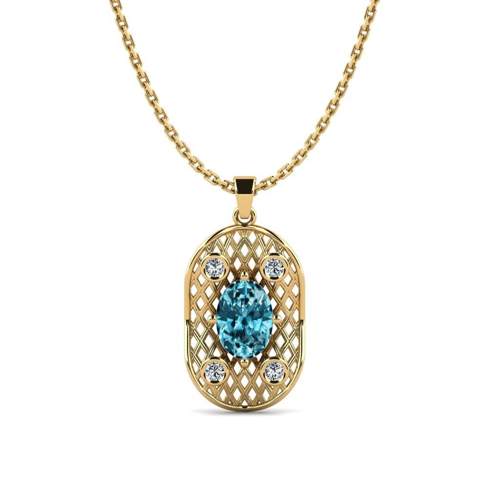Blue Zircon Women's Pendant Tumbes