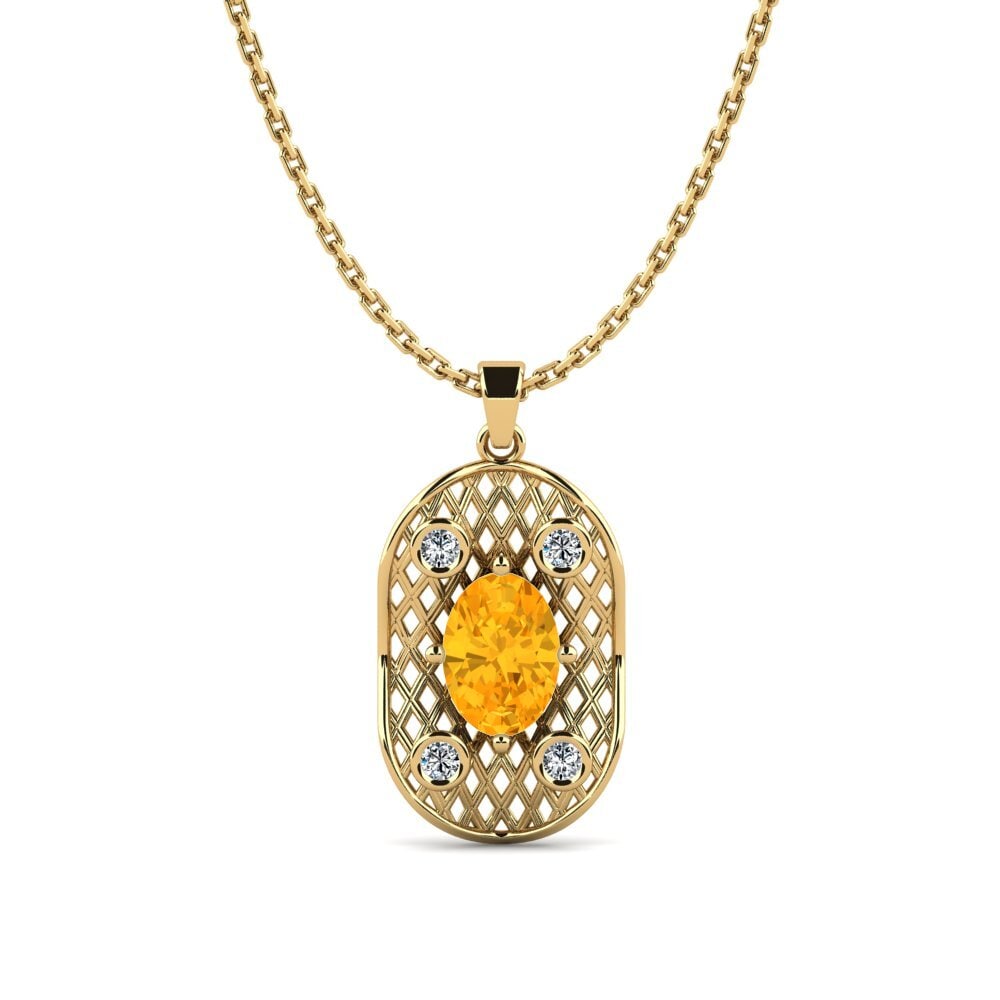 Oval Citrine Women's Pendant Tumbes