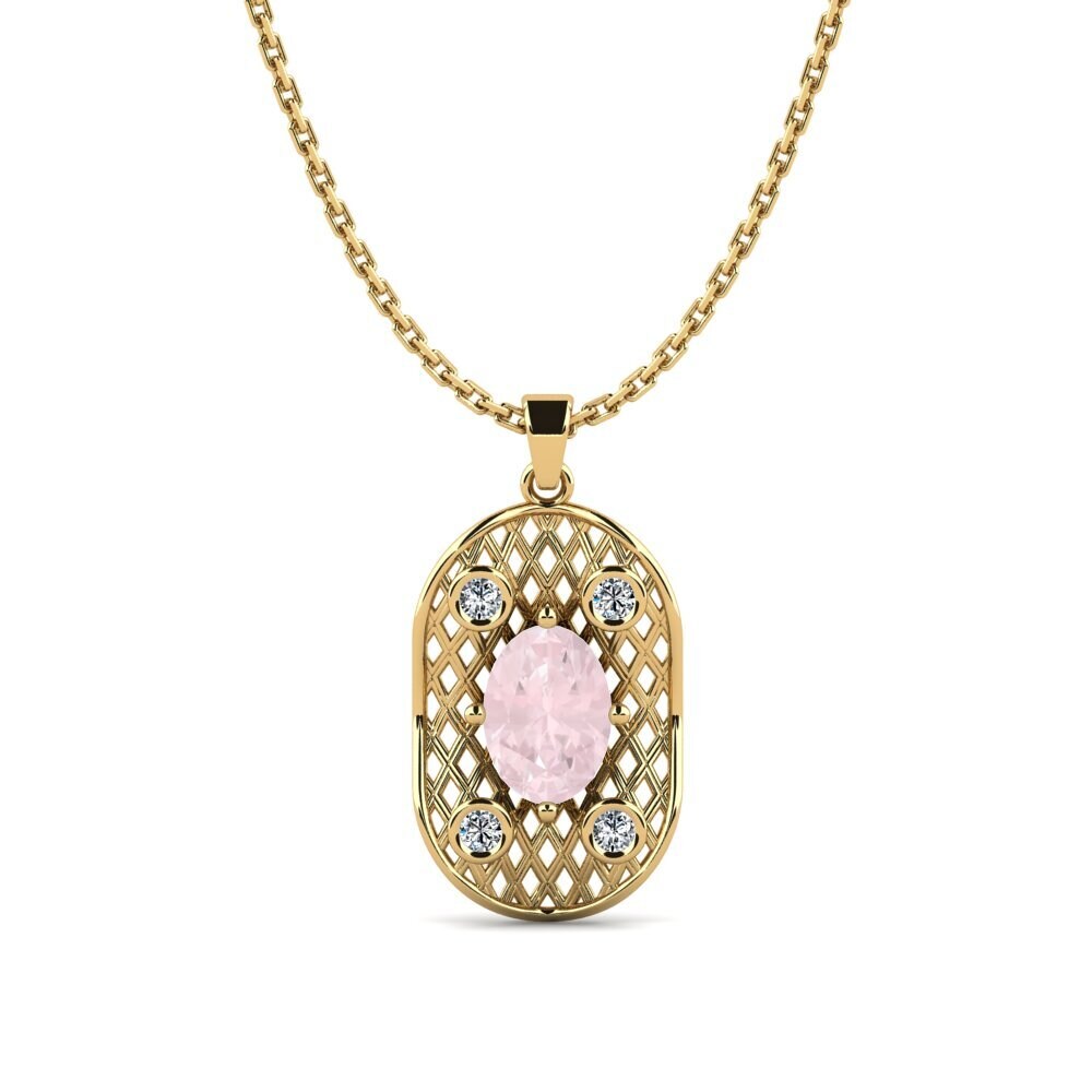 Oval Rose Quartz Women's Pendant Tumbes