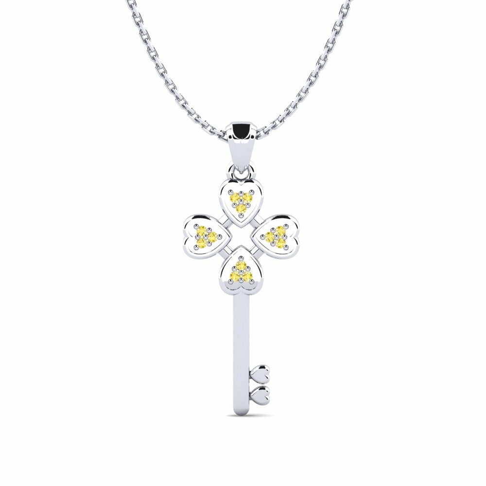 Keys Yellow Sapphire Women's Pendant Tumekia