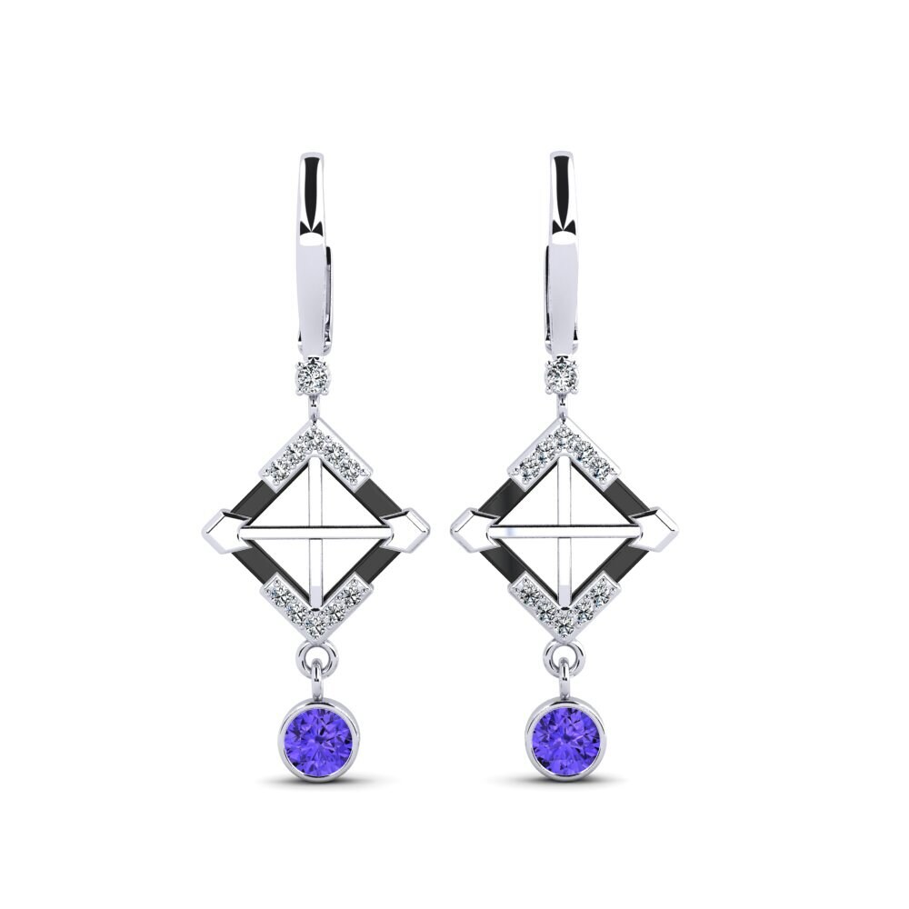 White Silver Tanzanite Women's Earring Turmelle