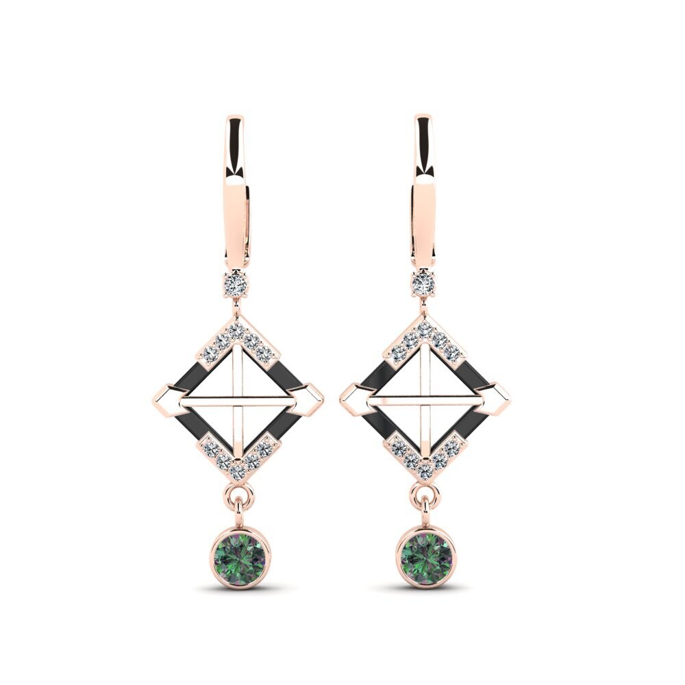 18ct Rose Gold Mystic Topaz Women's Earring Turmelle